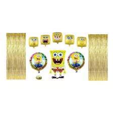 Kit De Globos Bob Esponga Gigante Emoji Para Cumpleaños.