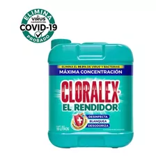 Blanqueador Líquido Cloralex El Rendidor 10l Elimina 99.9%