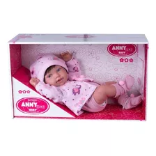 Boneca Bebê - Reborn Anny Doll Baby - Menina - Cotiplás