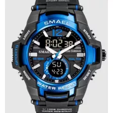 Relógio Esportivo Smael Original Azul