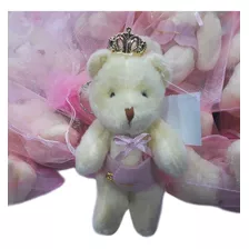 Mini Ursa Princesa / Urso Principe De Pelúcia Jg100pçs-10cm