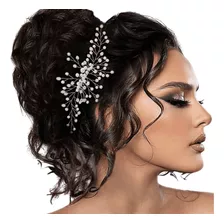 Arranjo Tiara Pente Noiva Casamento Dama Honra Festa Cor Prateado