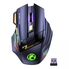 Mouse Gamer Sem Fio Recarregável Imice Double Click Back Rgb