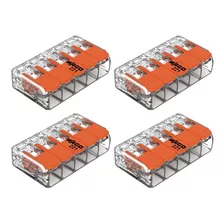 4un Conector Compacto Emenda 5 Fios Elétricos 4mm - Wago 