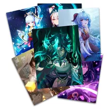 30 Posters Genshin Impact Variedad Tamaño Carta