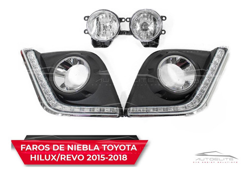 Faros Niebla Led Toyota Hilux Revo 2015 2016 2017 2018 Drl  Foto 2