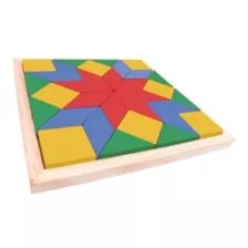 Mosaico Quebra Cabeça Brinquedo Educativo Pedagogico Madeira
