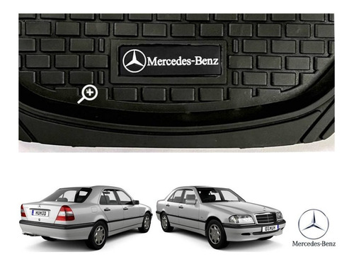 Tapetes Charola 3d Logo Mercedes C180 C200 C230 1993 A 2000 Foto 5