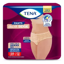 10 Piezas Ropa Interior Desechable Tena Pants Discret Beige