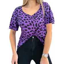 Remeron Remera Mujer Amplia Wide Poliester Varios Diseños 