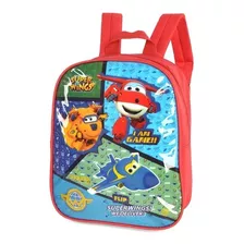 Mochila Escolar Mini Super Wings Vermelha Luxcel Un Pm