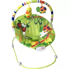 Cadeira De Balanço Para Bebê Baby Style Repouseira Poli Verde Amarelo/verde