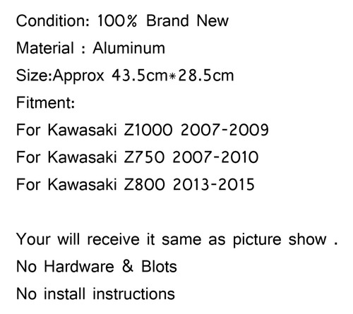 Protector Radiador For Kawasaki Z1000 07-09 Z750 Z800 13-15 Foto 5
