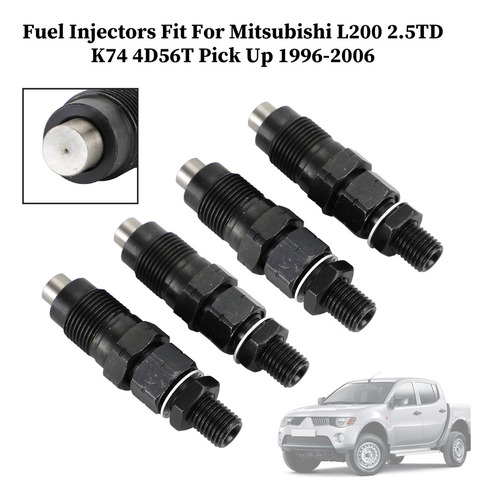 4 Inyectores De Combustible Para Mitsubishi L200 L400 Pick U Foto 9