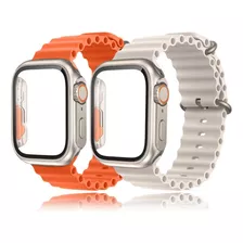 Cristal, Funda Y Correa Para Apple Watch Series 4,5,6,7 Y Se