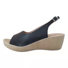 Sandalias De Mujer Comfort Taco Chino Con Pulsera