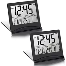 2 Relojes Despertadores Digitales De Viaje Funcionamien...