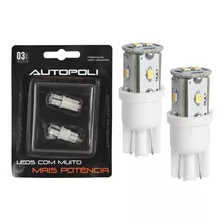 Par Lâmpadas Automotiva Led Esmagada T10 Luz De Teto