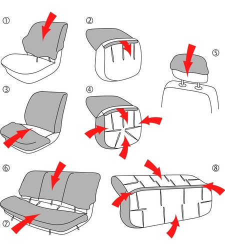 Ford Escape 2016-2023 13 Pzs Fundas De Asiento Uso Rudo Foto 7