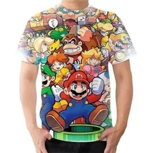 Camiseta Camisa Super Mario Bros Personagens Envio Imediato