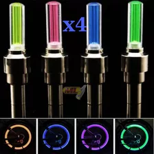 Kit 4 Bicos Válvulas Led Neon Para Roda Moto Carro - Frete 9