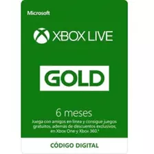 Xbox Live Gold 6 Meses [ Codigo Digital México ]