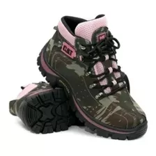 Bota Cat Em Couro Legitimo Feminino +palmilha Gel 300