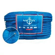 Corda Azul Trançada Sem Alma 6mm Polietileno Virgem - 4kg