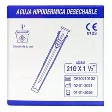 Aguja Hipodermica 21 G X 1 - Unidad a $23950