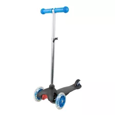 Patinete Infantil Com 3 Rodas Azul Com Led Ate 30kg R2954 Cor Preto