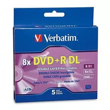 Verbatim Dvdr Dl Azo 85 Gb 8x-10x Disco Grabable De Doble Ca