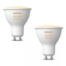 Pack 2x Ampolleta Philips Hue White Ambiance Gu10