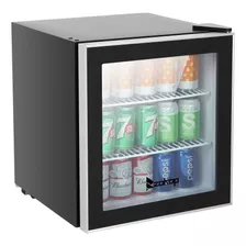 Mini Refrigerador Bar Puerta De Vidrio 60 Latas Frigobar 