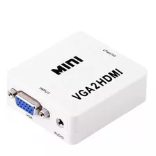 Adaptador Conversor De Vga Para Hdmi Com Saída P2 Som Áudio