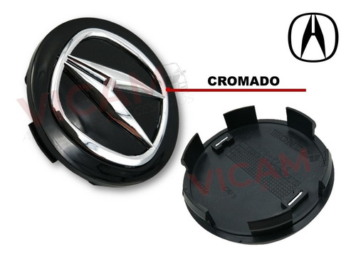 Kit De Centros De Rin Acura Tlx 2015-2017 69 Mm (negro) Foto 4