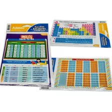 Set Tabla Periódica,tabla Multiplicar Verbo To Be Autoadhesv