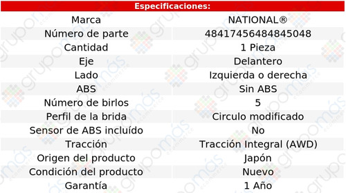 Maza Del Conductor O Pasajero National Stealth 1991_1996 Foto 3