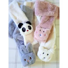 Bufanda Kawaii Panda Oso Conejo Polar Invierno Infantil Cute