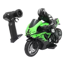 Moto Com Controle Remoto Veloxx Verde Recarregável Unik Toys