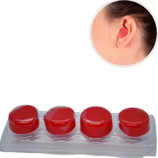 Protetor Auricular Ouvido Plug Tampão Silicone Natação Ruído Cor Vermelho