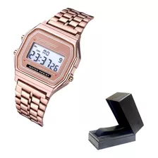 Relógio Retro Pulseira Metal Ajustável Masculino Feminino Nf