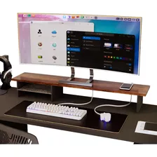 Suporte Dois Monitor 100cm Gamer Mesa Setup Home Office 