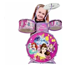 Bateria Infantil Musical Com Banquinho - Princesas Disney -