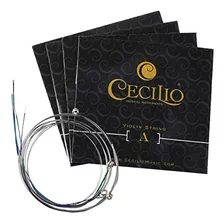 Juego De 4 Cuerdas De Acero Inoxidable Cecilio 4/4 - 3/4