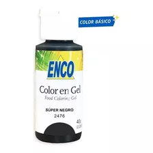 Colorante Enco Gel Negro 40g 1.4oz Básico Cupcake Reposteria Tono Super Negro