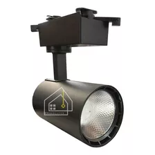 Trilho Eletrificado 1,5 Mt 4 Spot Led Cob 10w Preto 4000k 110v/220v (bivolt)