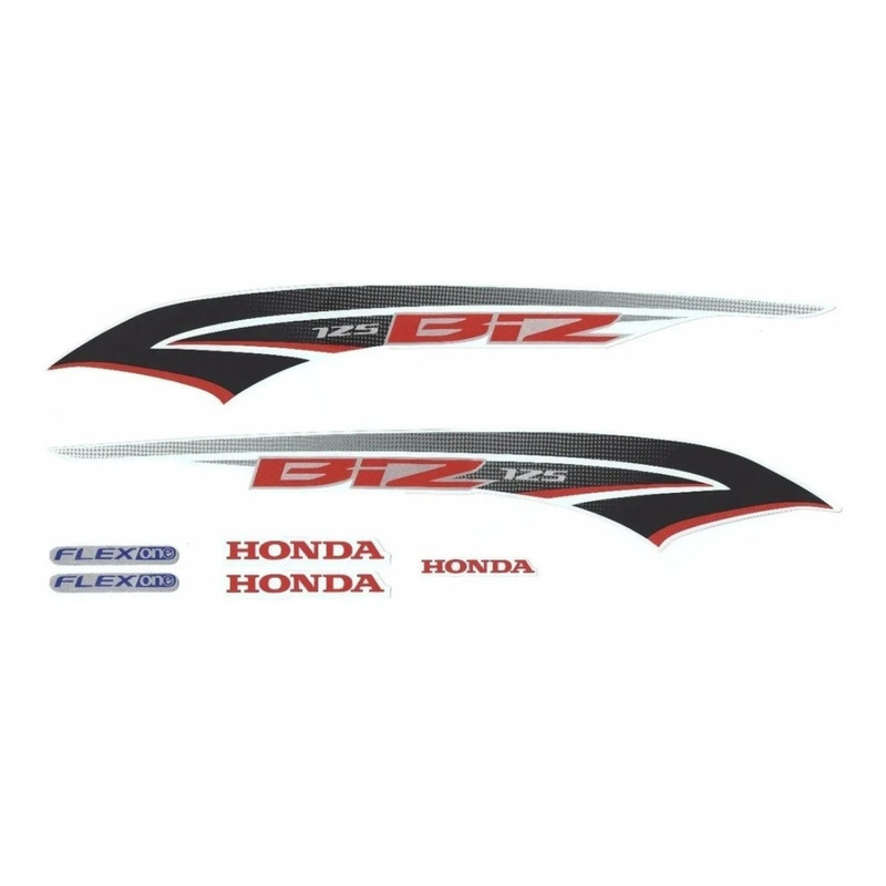 Kit Faixa Jogo Adesivo Honda Biz 125 Biz125 2007 Ks Preta