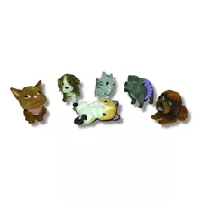 Figuras Perros Y Gatos Set X 6 Unidades Mascotas De Bolsillo