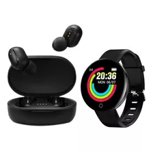 Smartwatch Reloj D18 + Auriculares Inalámbricos In Ear A6s