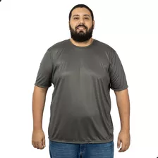 Camiseta Masculina Plus Size Básica Lisa Grande Dry Fit Fria